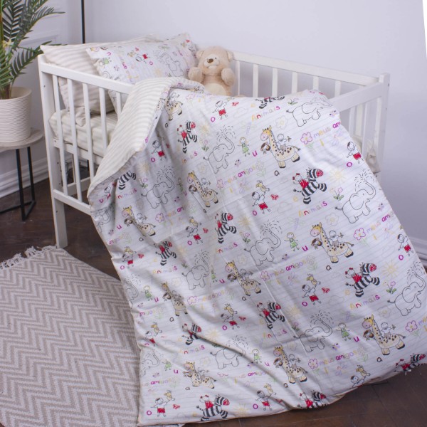 Фото - Комплект постільної білизни MirSon Ranforce Elite Kids Time 19-0001 Animais 143х210 см (2200006979487)